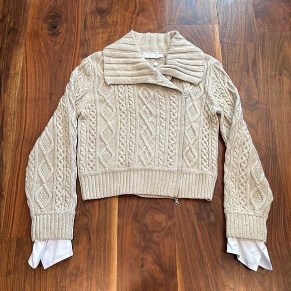 NWT Jonathan Simkhai Davina Chunky Cable Jacket Size Small - Picture 5 of 10